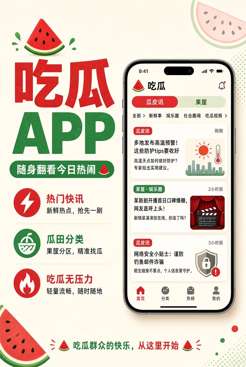 吃瓜APP移动阅读展示